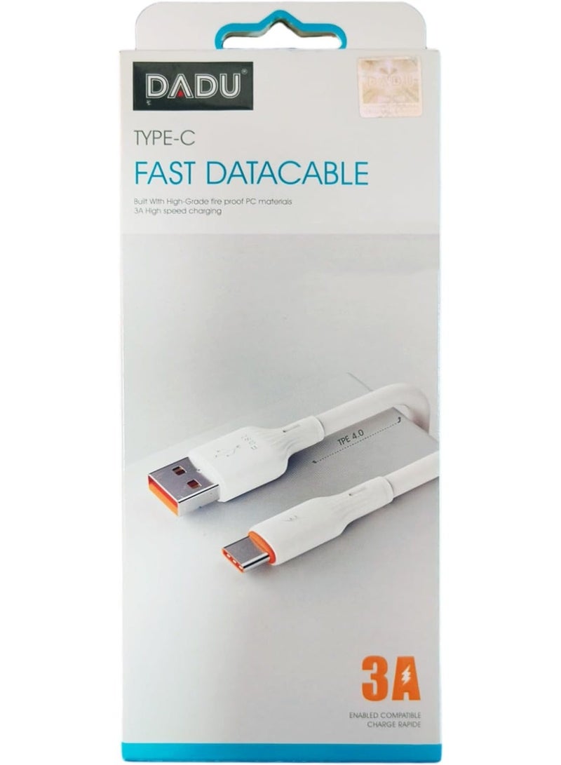 دادو كابل بيانات سريع DADU DC-129 Type-C – 3A شحن عالي السرعة ومزامنة USB-C مع كابل USB-A متعدد الألوان - Image 2